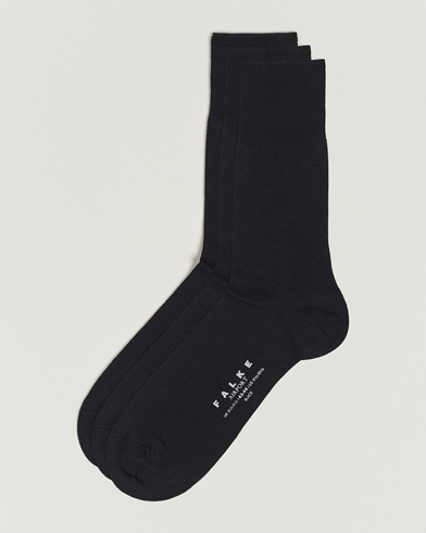 Herr | Vanliga strumpor | Falke | 3-Pack Airport Socks Black
