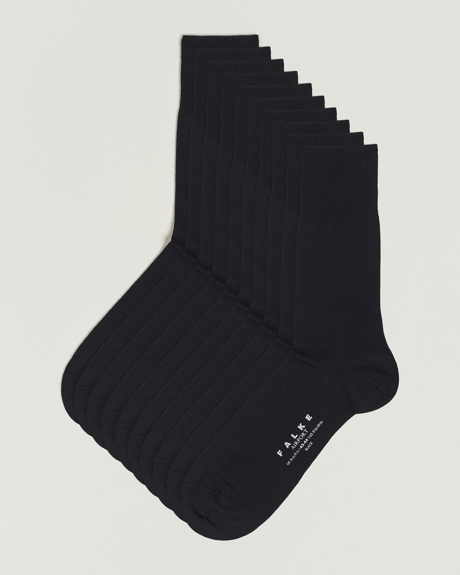 10-Pack Airport Socks Black – Svart