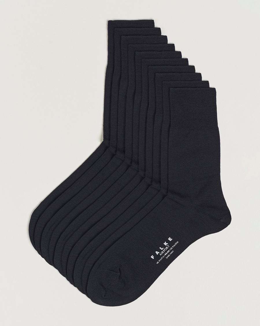 10-Pack Airport Socks Dark Navy – Blå