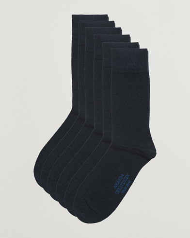 Herr | Vanliga strumpor | Amanda Christensen | 6-Pack True Cotton Socks Dark Navy