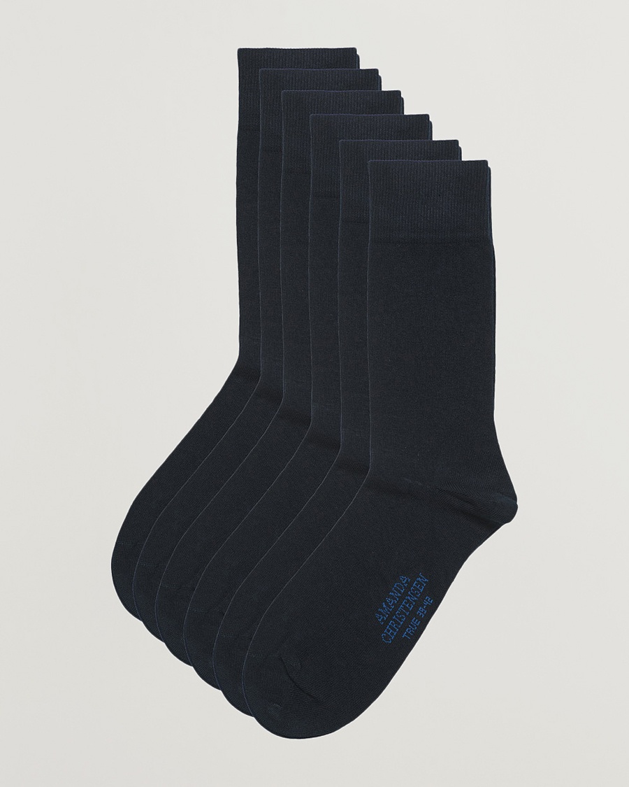 Herr | Kläder | Amanda Christensen | 6-Pack True Cotton Socks Dark Navy