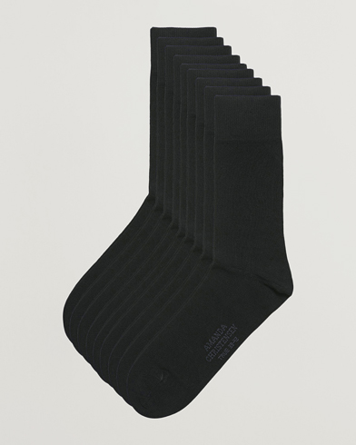 Herr | Vanliga strumpor | Amanda Christensen | 9-Pack True Cotton Socks Black