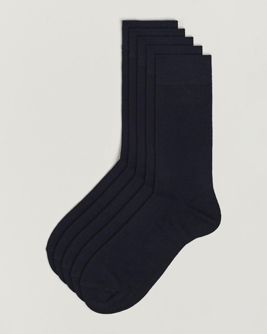 Herr | | | 5-Pack Solid Care of Carl Sock Navy