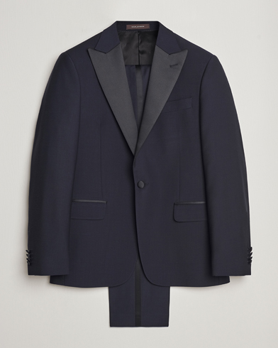 Herr | Kostymer | Oscar Jacobson | Frampton Wool Tuxedo Suit Navy