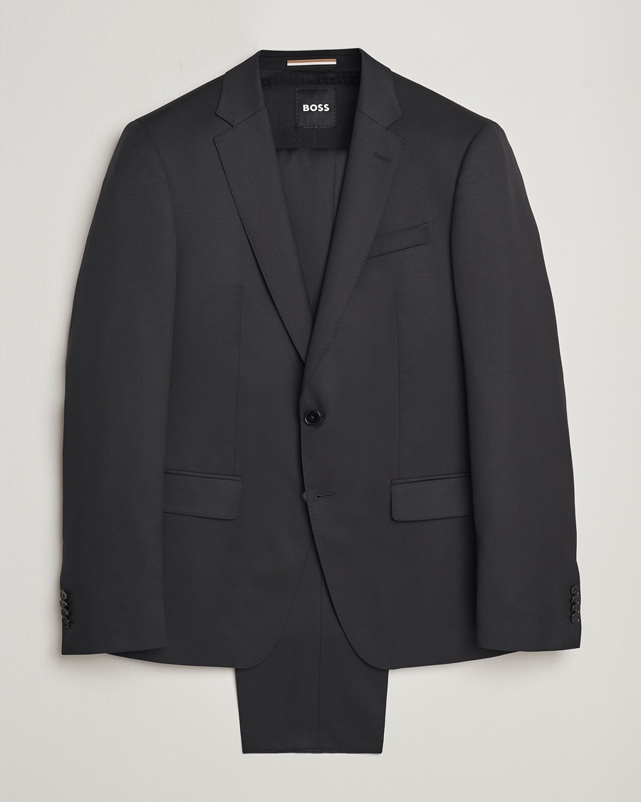 BOSS BLACK Huge Wool Suit Black – Svart