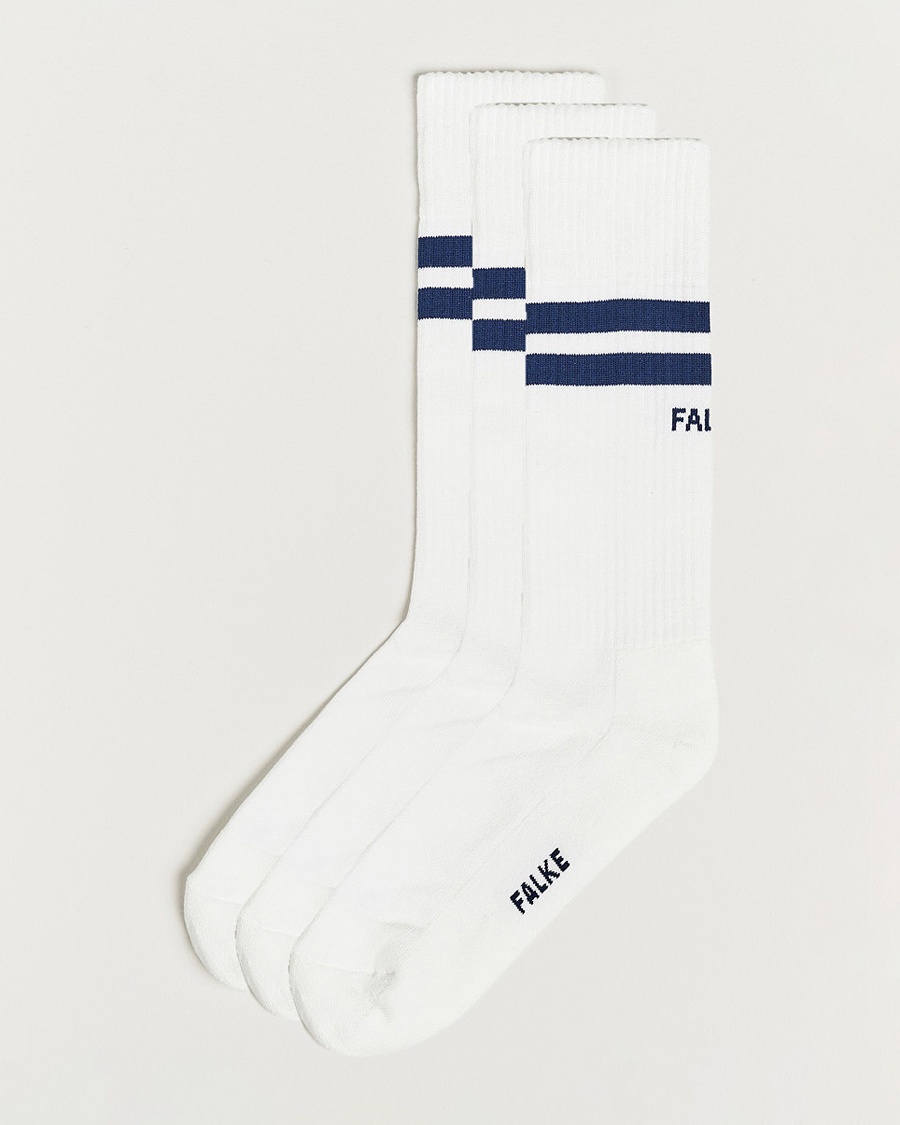 Falke 3-pack Dynamic Tennis Socks White/Blue – Vit