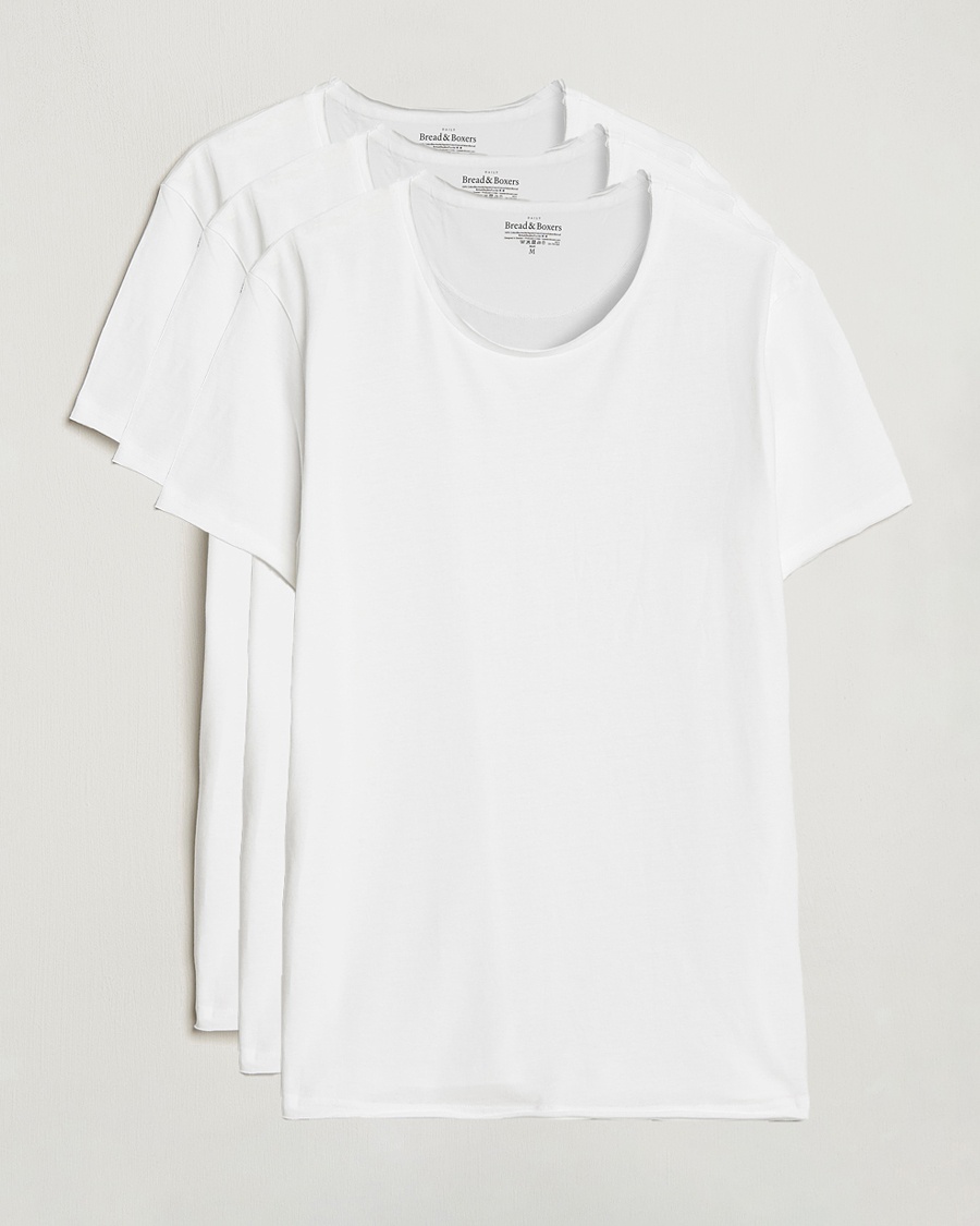 Herr | Bread & Boxers | Bread & Boxers | 3-pack Crew Neck Relaxed White