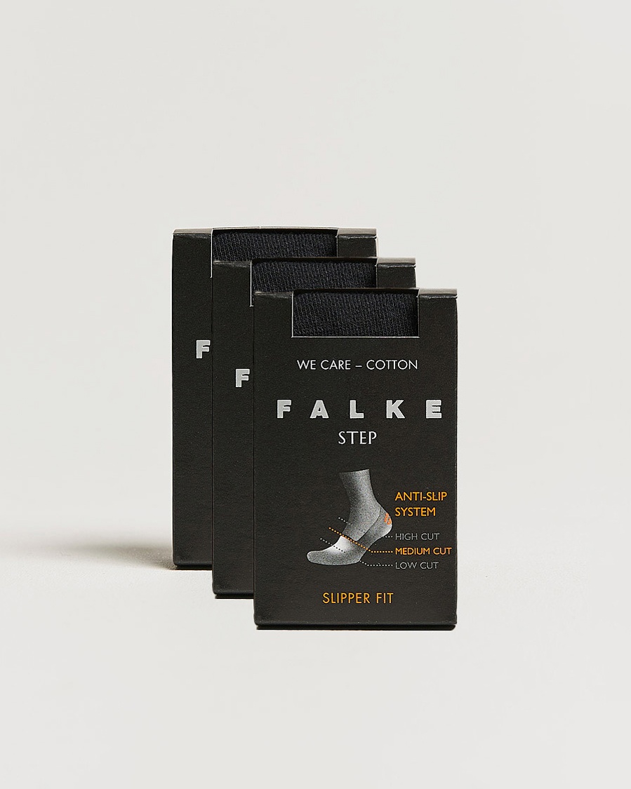 Herr | Strumpor | Falke | 3-pack Step In Box Loafer Socks Black
