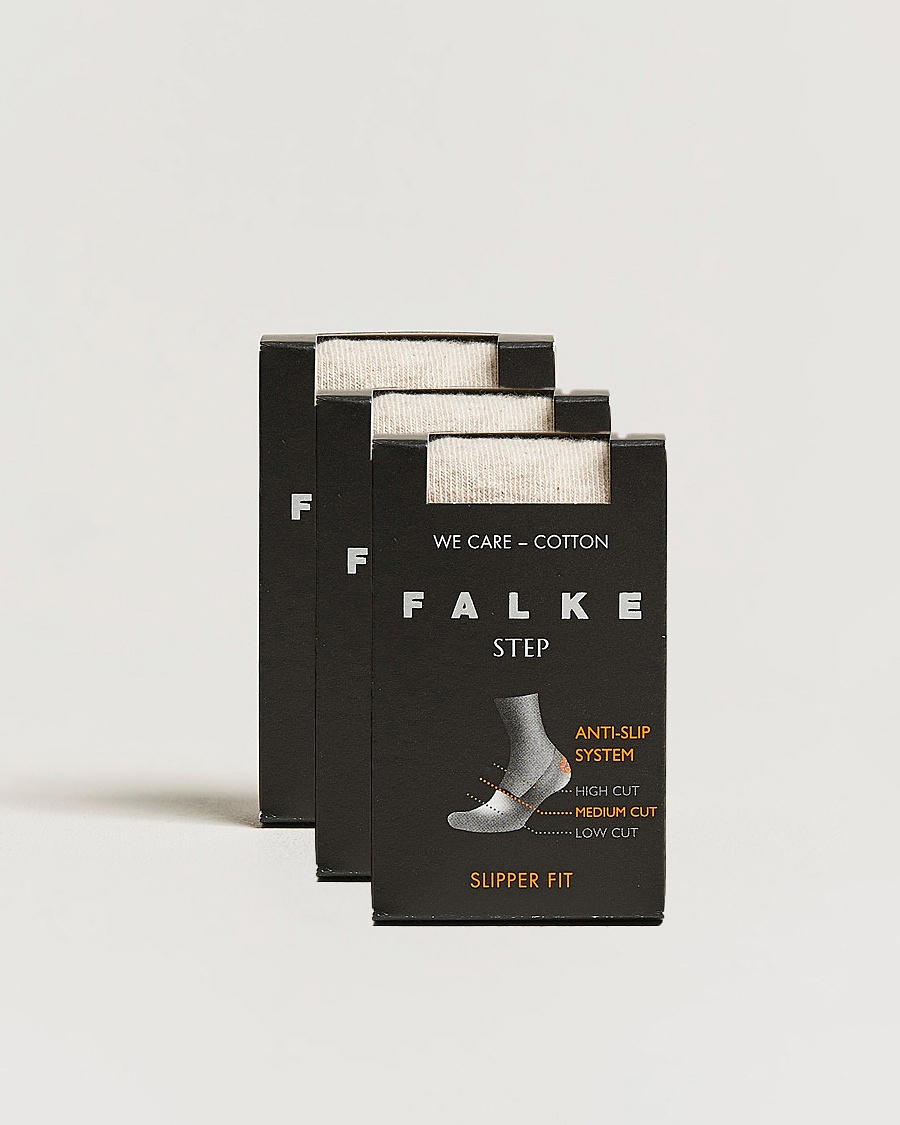 Herr | Strumpor | Falke | 3-pack Step In Box Loafer Socks Nature