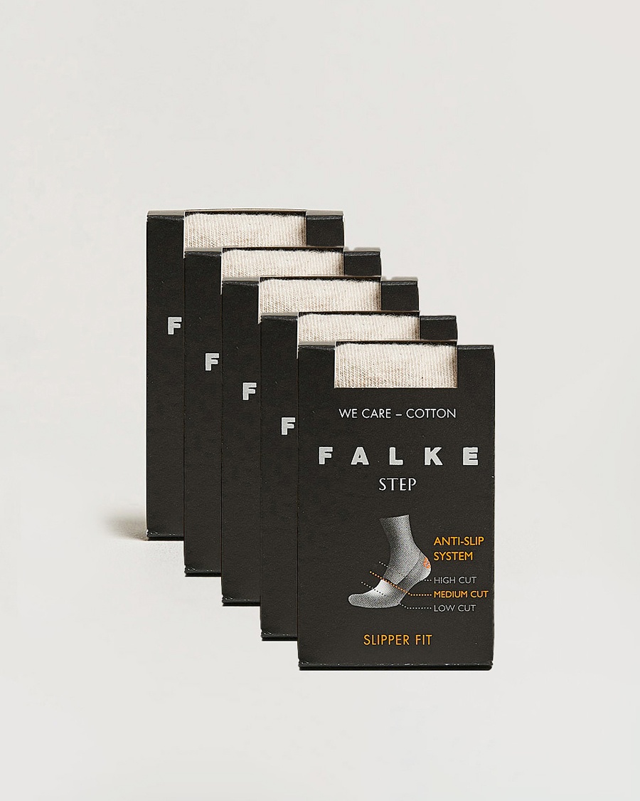 Herr | Strumpor | Falke | 5-pack Step In Box Loafer Socks Nature