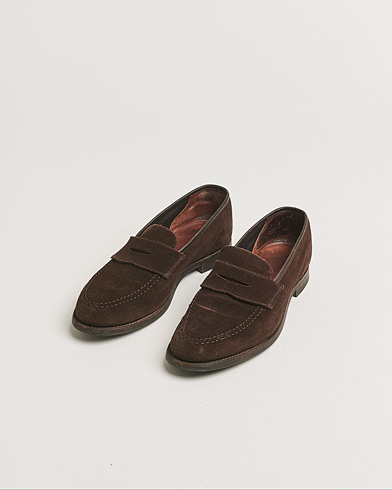 Herr | Pre-owned Randsydda skor | Pre-owned | Crockett & Jones Harvard City Sole Dark Brown Suede