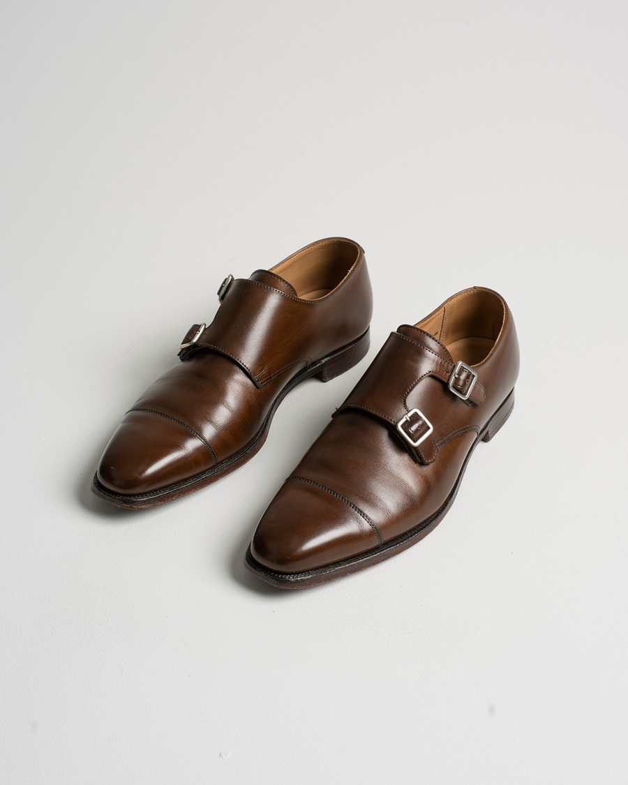 Herr | Pre-owned Randsydda skor | Pre-owned | Crockett & Jones Lowndes Monkstrap City Sole Dark Brown Calf UK6,5 - EU40,5
