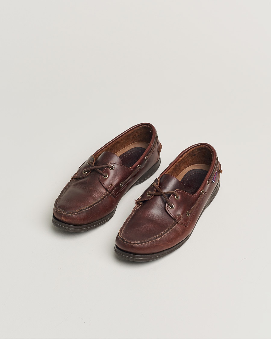 Herr | Pre-owned Spring & Summer | Pre-owned | Sebago Endeavor Oiled Leather Boat Shoe Brown