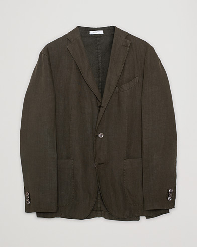 Herr | Pre-owned | Pre-owned | Boglioli K Jacket Linen Blazer Forest Green