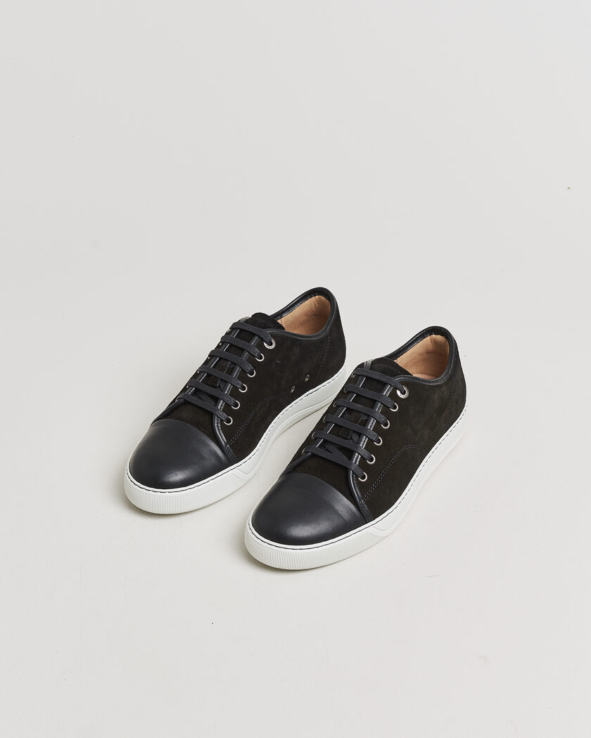 Pre-owned Lanvin DBB1 Nappa Cap Toe Sneaker Black UK8 - EU42 – Svart