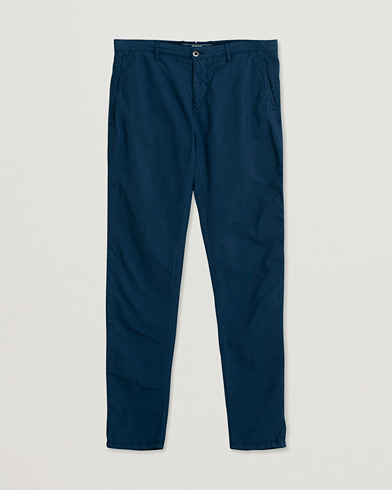 Pre-owned Incotex Slim Fit Garment Dyed Washed Slacks Navy W35 – Blå