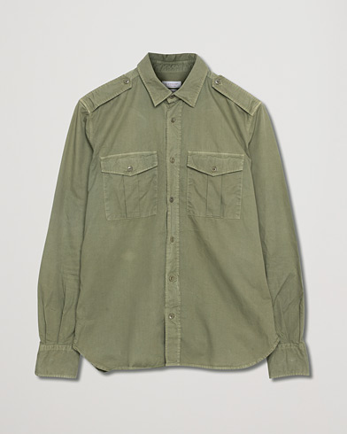 Herr | Pre-owned Skjortor | Pre-owned | Glanshirt Military Cotton Overshirt Olive