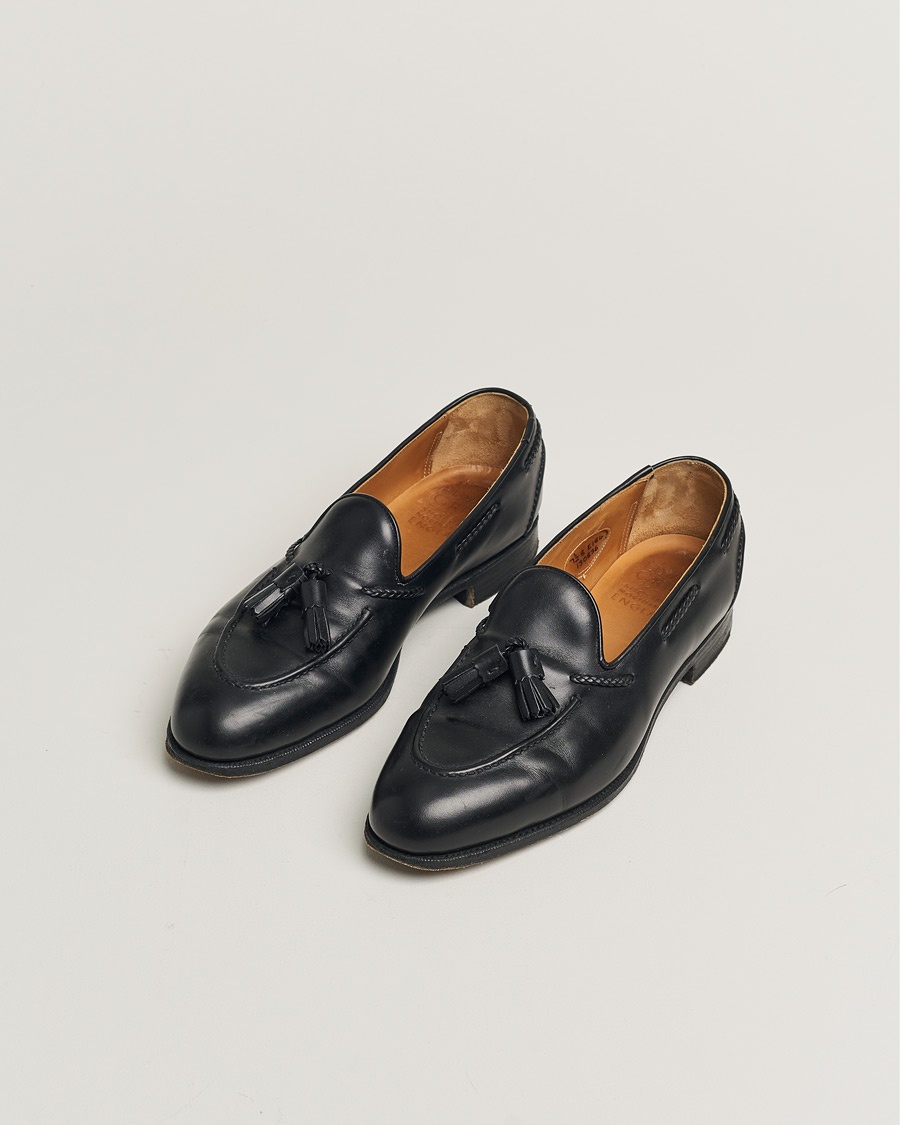 Herr | Pre-owned Randsydda skor | Pre-owned | Edward Green Belgravia Tassel Loafer Black Calf