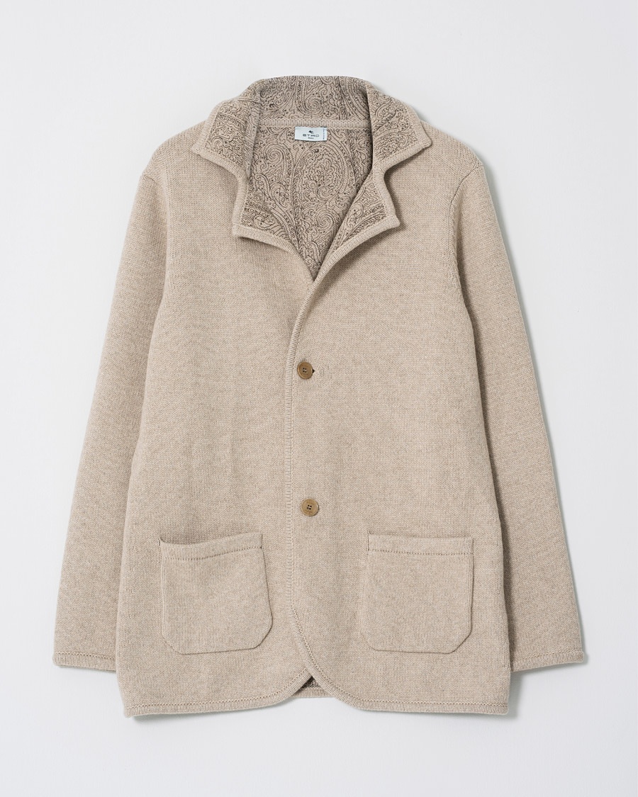 Herr | Care of Carl Pre-owned | Pre-owned | Etro Cashmere Knitted Blazer Beige L