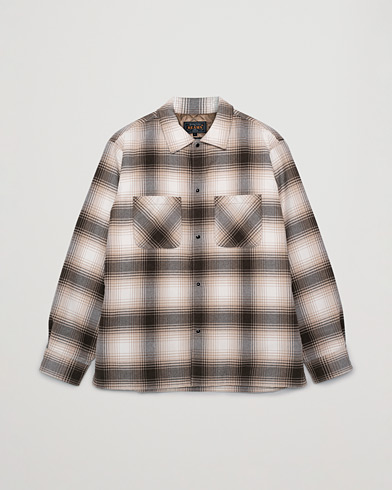 Herr | Pre-owned | Pre-owned | BEAMS PLUS Quilted Open Collar Jacket Brown Check