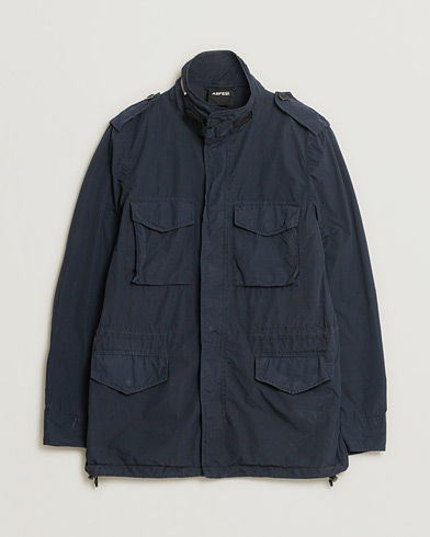 Pre-owned Aspesi Giubotto Garment Dyed Field Jacket Navy S – Blå