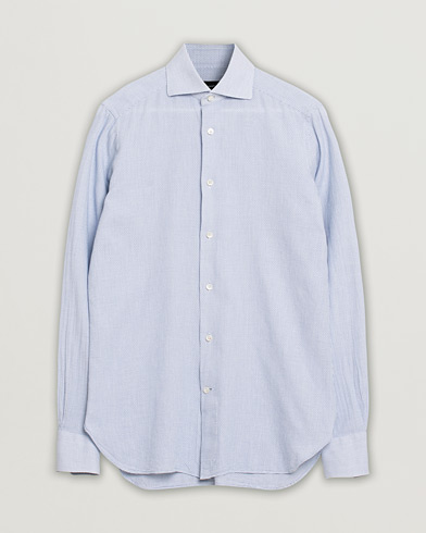 Herr | Pre-owned | Pre-owned | Ermenegildo Zegna Slim Fit Cotton Blend Shirt Light Blue Check 38 - S
