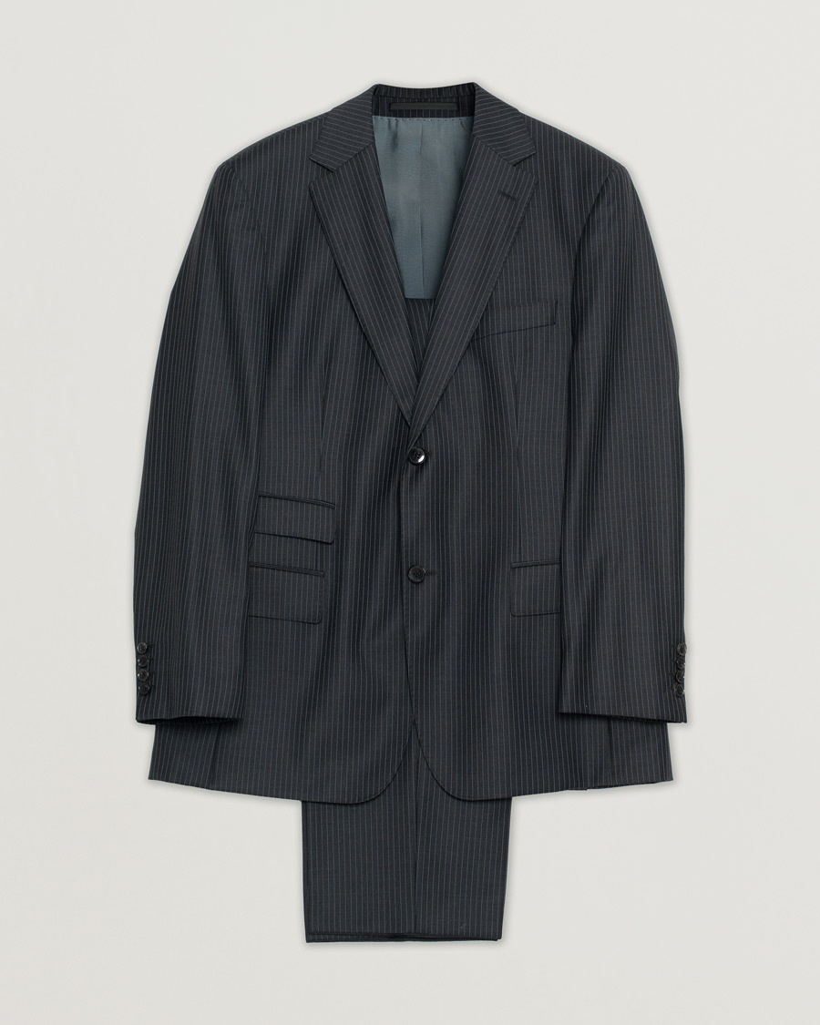 Herr | | Pre-owned | Boss Pinstripe Wool Suit Navy 52