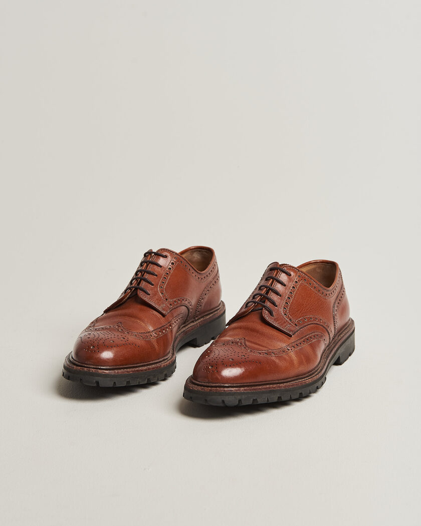 Pre-owned Crockett & Jones Pembroke Vibram Cleated Sole Brown Calf UK8,5 - EU42,5 – Brun