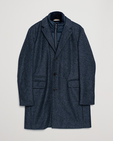 Herr | Pre-owned | Pre-owned | BOSS Hyde Wool/Cashmere Stand Up Collar Coat Dark Blue