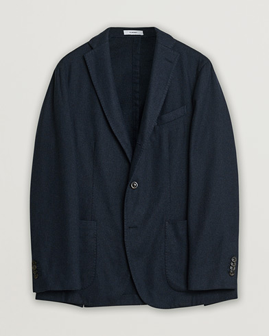 Herr | Pre-owned | Boglioli K Jacket Herringbone Wool Blazer Navy 46