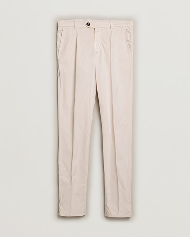 Herr | Pre-owned Byxor | Pre-owned | Brunello Cucinelli Slim Fit Pleated Trousers Off White