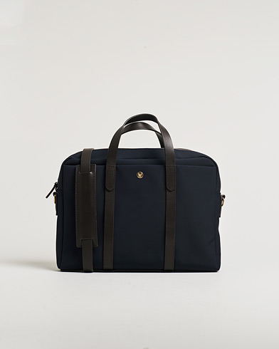 Pre-owned Mismo M/S Aspire Briefcase Navy/Dark Brown – Blå