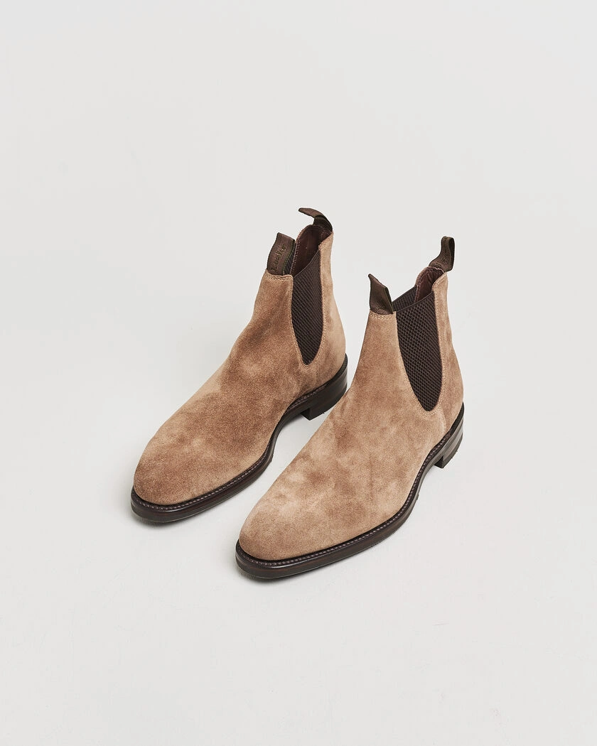 Pre-owned Loake 1880 Emsworth Chelsea Boot Flint Suede UK9 - EU43 – Beige