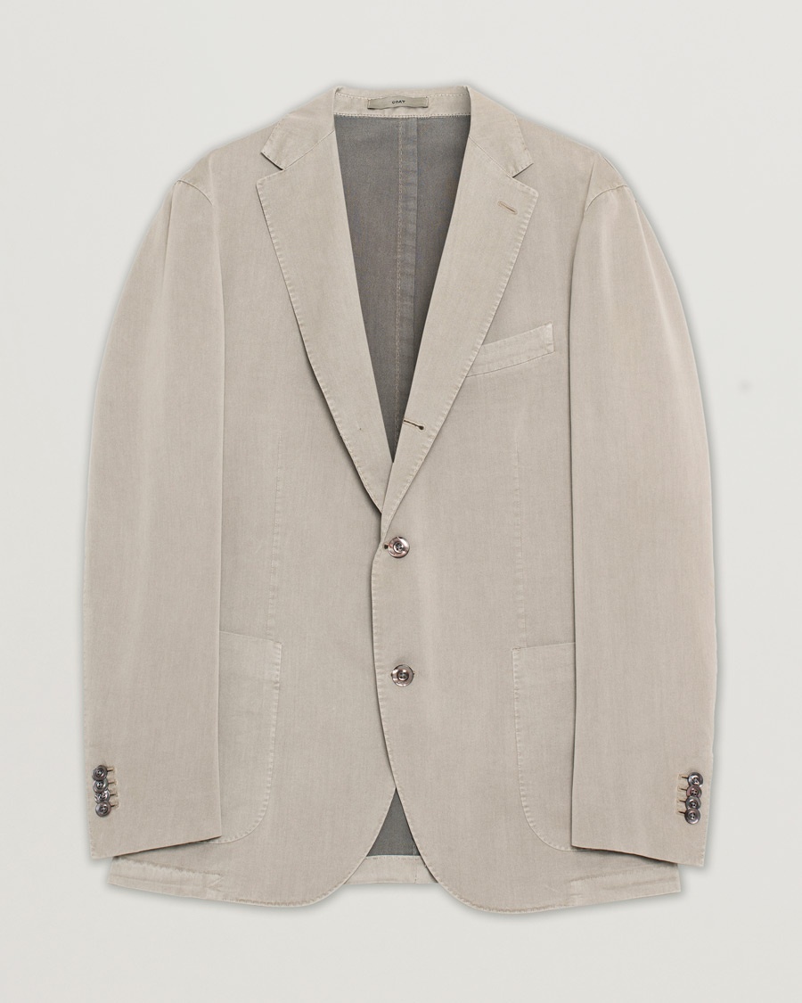 Pre-owned Boglioli K Jacket Cotton Blazer Stone 54 – Beige