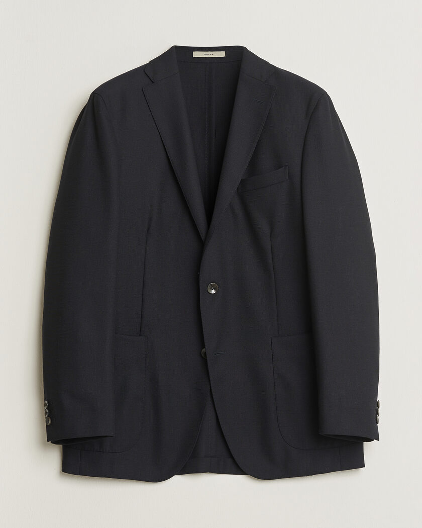 Pre-owned Boglioli Dover Wool Hopsack Blazer Black 52 – Svart