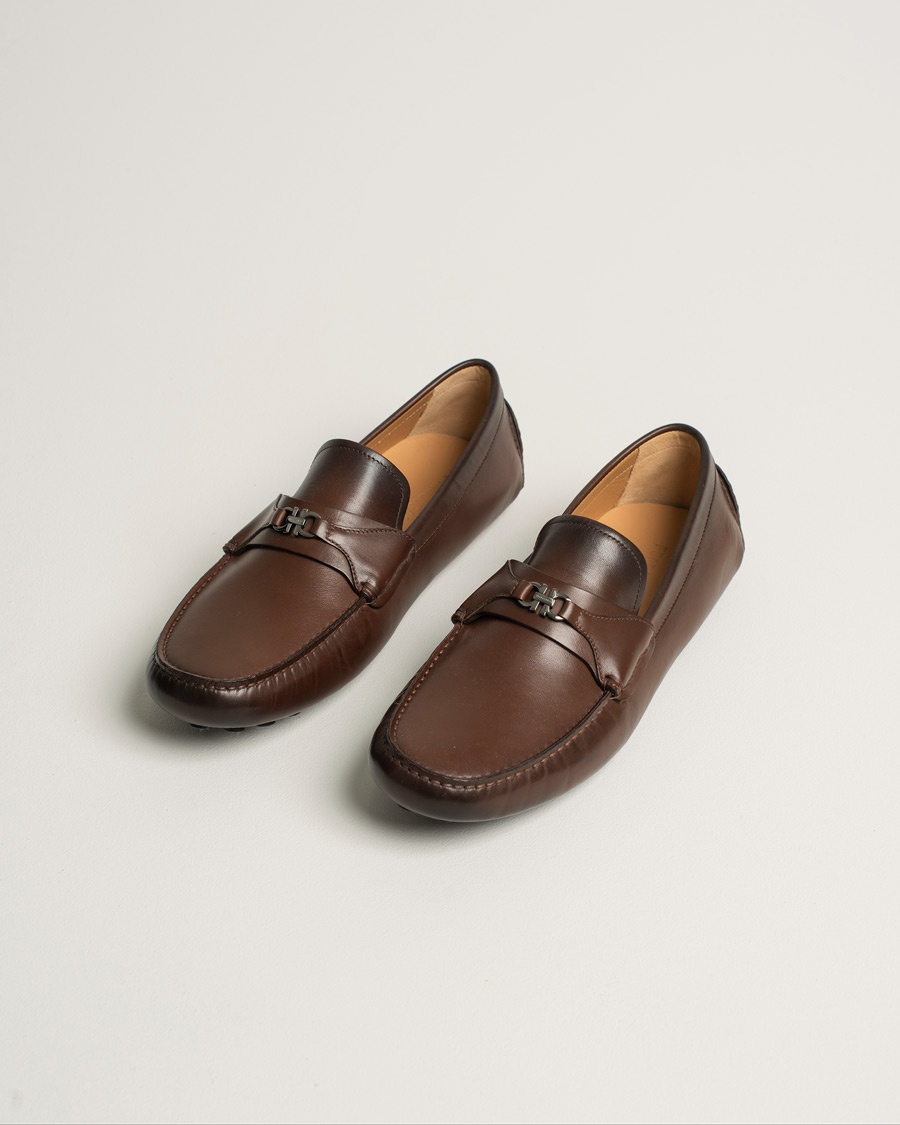 Herr | Pre-owned Spring & Summer | Pre-owned | Ferragamo Driver Gancini Ornament Brown Calf UK8,5 - EU42,5