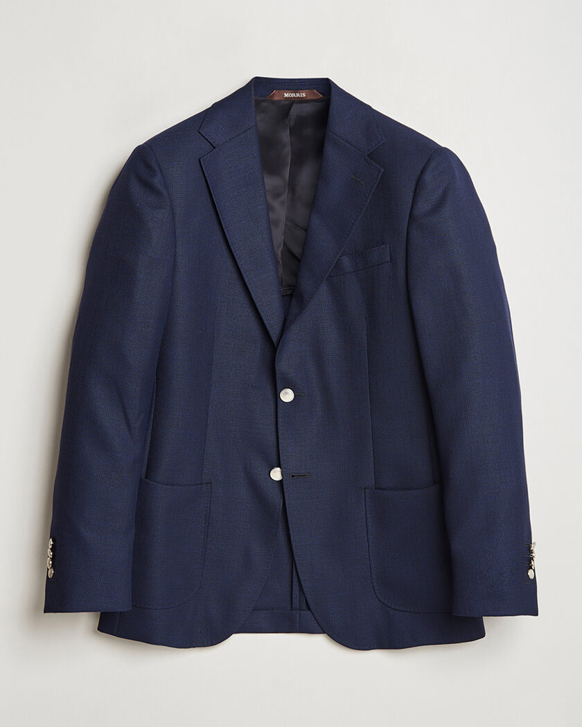  Morris Heritage Wool Hopsack Club Blazer Navy 52 – Blå