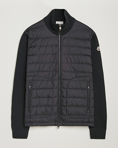 Pre-owned Moncler Hybrid Zip Cardigan Black S – Svart