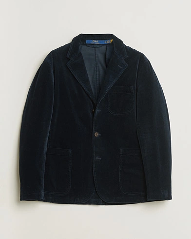 Pre-owned Polo Ralph Lauren Corduroy Stretch Blazer Aviator Navy UK38 - EU48 – Blå