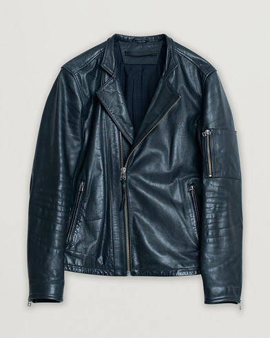 Pre-owned Tiger of Sweden Rikki Leather Jacket Black M – Svart