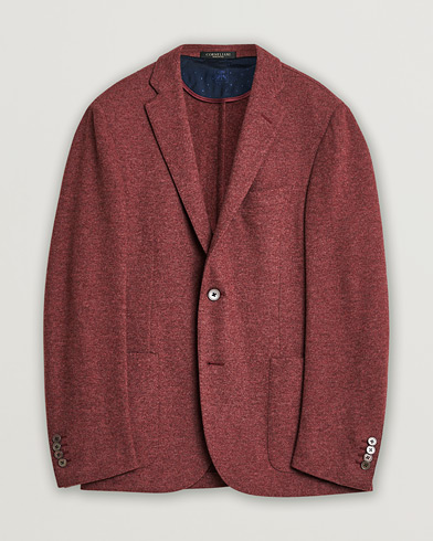 Herr | Pre-owned | Corneliani Unlined Knitted Cashmere Blazer Rust 48