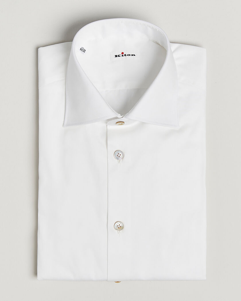 Pre-owned Kiton Slim Fit Dress Shirt White 38 - S – Vit