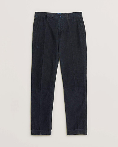 Pre-owned Incotex Slim Fit Garment Dyed Corduroy Trousers Navy 48 – Blå
