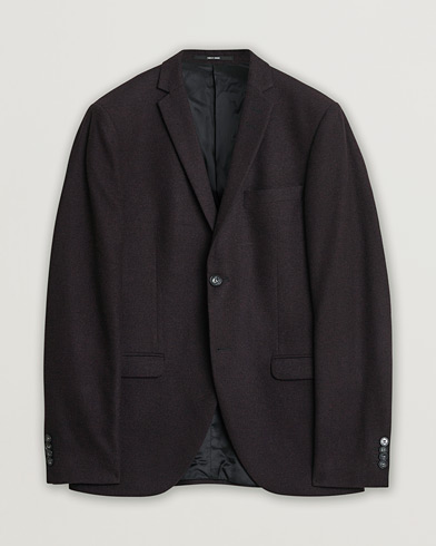 Herr | Pre-owned | Tiger of Sweden Flannel Wool Blazer Burgundy 48