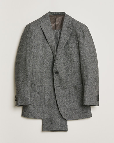 Pre-owned Caruso Houndstooth Wool Suit Grey 50 – Grå