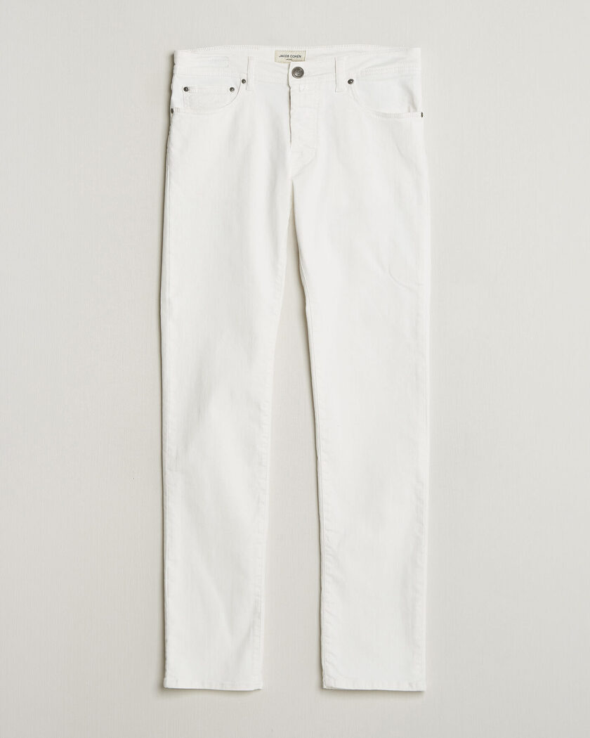 Pre-owned Jacob Cohën Bard Slim Fit Bull Stretch Jeans White W30 – Vit