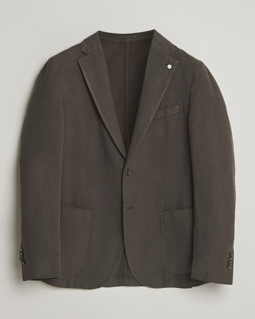 Pre-owned L.B.M. 1911 Jack Regular Fit Structured Cotton Blazer Brown 50 – Brun