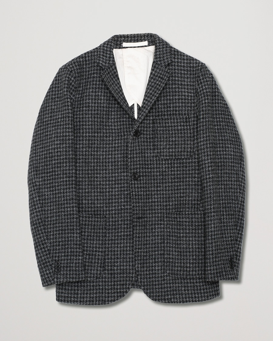 BEAMS PLUS Harris Tweed Houndtooth Blazer Grey M