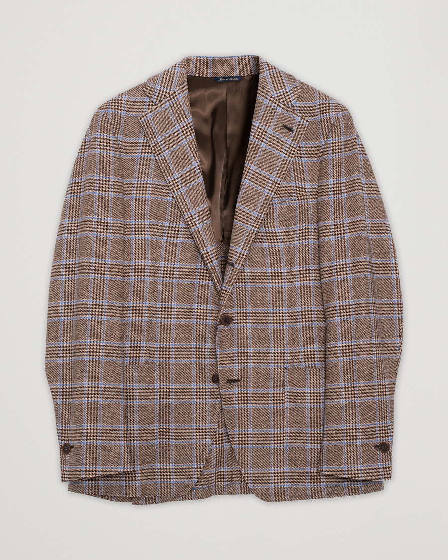 Pre-owned Gabo Napoli Checked Wool Blazer Beige 50 – Beige