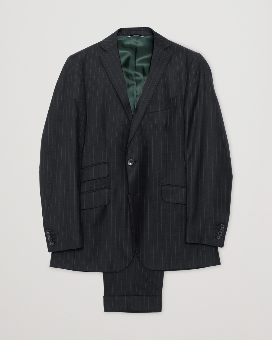 Pre-owned Rose & Born Pinstripe Wool Suit Grey 46 – Grå